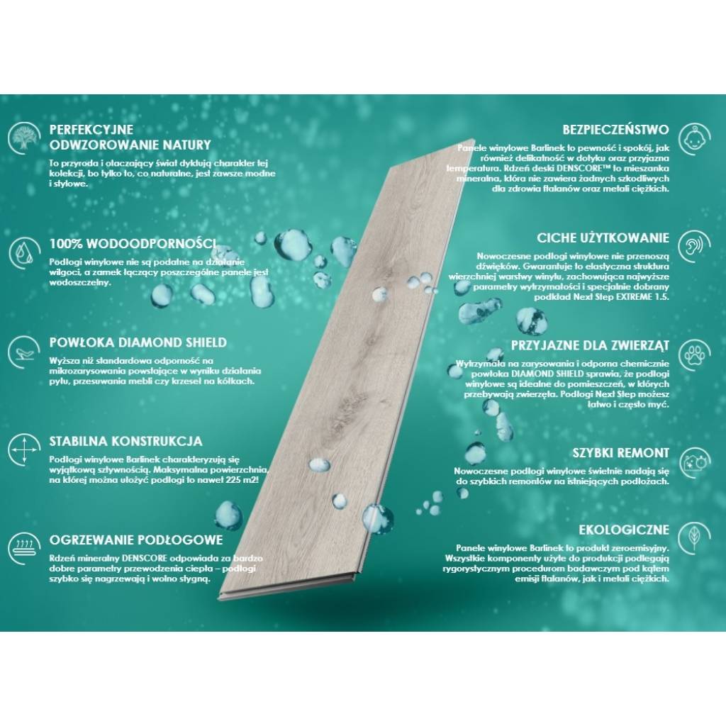 Panele Winylowe Mystic Elba V2DB-A31-MYS-12042M-142S Klasa 31 4.2 mm, Panele winylowe, Next Step LVT, Barlinek