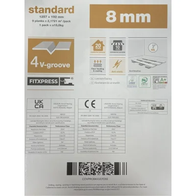 Panele Podłogowe Dąb Bandit 8VL60957 AC4 8 mm