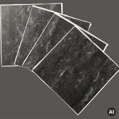 Panele Winylowe Samoprzylepne Kamień Łupek Czarny BZY616-6 1.8 mm