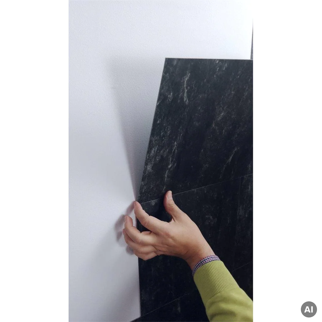 Panele Winylowe Samoprzylepne Kamień Łupek Czarny BZY616-6 1.8 mm, Panele winylowe, LVT Samoprzylepne 2STEPS, Boccho