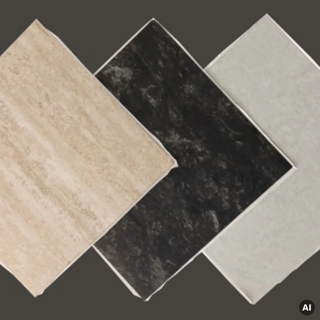 Panele Winylowe Samoprzylepne Kamień Łupek Czarny BZY616-6 1.8 mm, Panele winylowe, LVT Samoprzylepne 2STEPS, Boccho