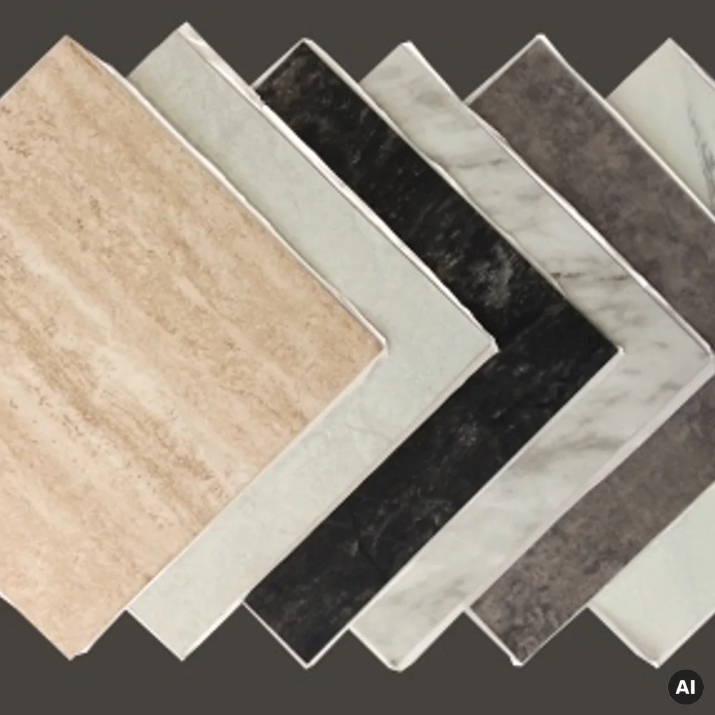Panele Winylowe Samoprzylepne Kamień Łupek Czarny BZY616-6 1.8 mm, Panele winylowe, LVT Samoprzylepne 2STEPS, Boccho
