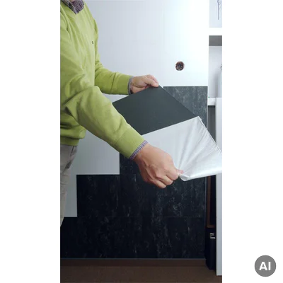 Panele Winylowe Samoprzylepne Kamień Łupek Czarny BZY616-6 1.8 mm