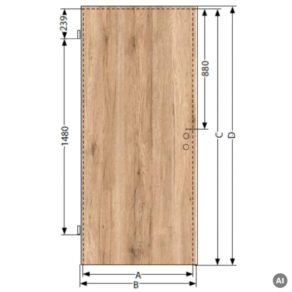 Drzwi Norma Decor 1 Lewe 80 cm Przylgowe , 100051764, Drzwi wewnetrzne, Norma Decor, Invado