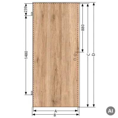 Drzwi Norma Decor 1 Lewe 80 cm Przylgowe , 100051764