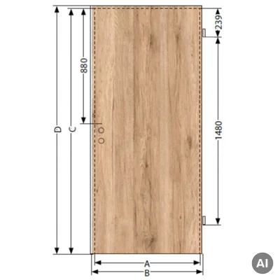 Drzwi Norma Decor 1 Prawe 70 cm Przylgowe, 100054265