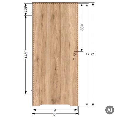 Drzwi Norma Decor 1 Lewe 80 cm Przylgowe z podcięciem wentylacyjnym, 100054344
