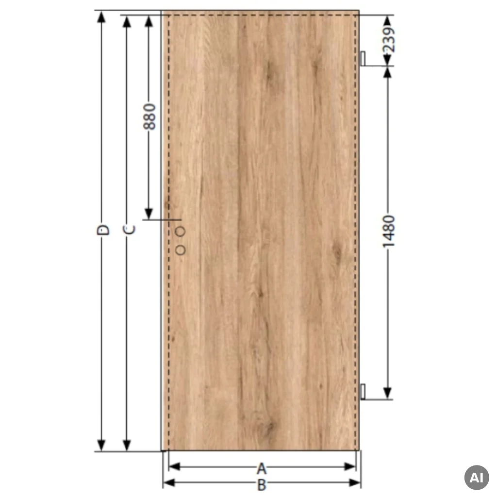 Drzwi Norma Decor 1 Prawe 80 cm Przylgowe , 100051760, Drzwi wewnetrzne, Norma Decor, Invado