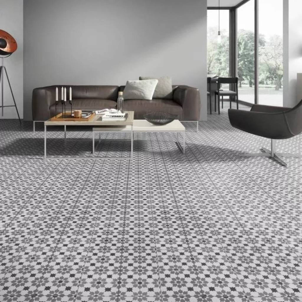 Panele Winylowe LVT Flowstone Jugendstil 44532 Klasa 33 4.5 mm, Podłoga winylowa, Ceramin (SPC), Classen
