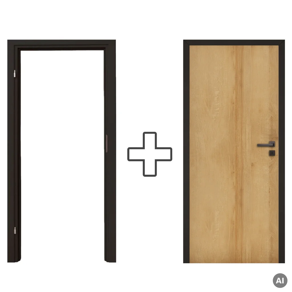 Komplet Drzwi + Ościeżnica regulowana Invado Loft lewe 80 cm bezprzylgowe , 100063795, Drzwi wewnętrzne, Invado Loft, Invado