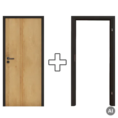 Komplet Drzwi + Ościeżnica regulowana Invado Loft prawe 80 cm bezprzylgowe , 100063796