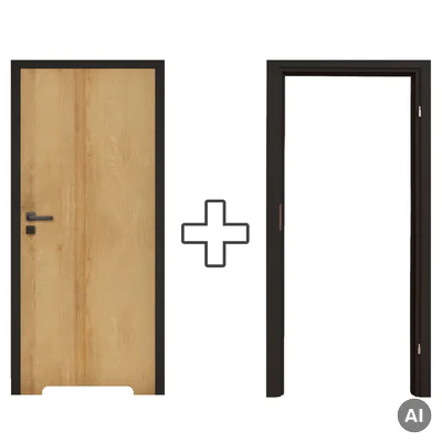 Komplet Drzwi + Ościeżnica regulowana Invado Loft prawe 80cm bezprzylgowe z podcięciem wentylacyjnym, 100063851