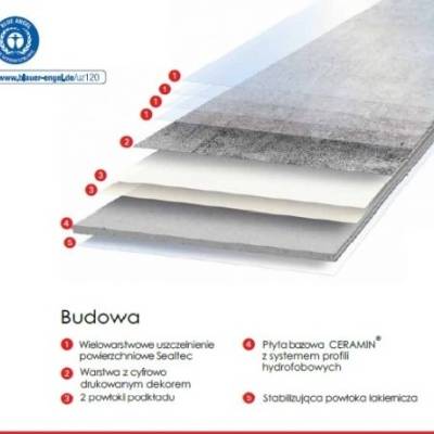 Panele winylowe LVT Avesuvius Anthracit Beton ciemny  51002 Klasa 34 3.2 mm