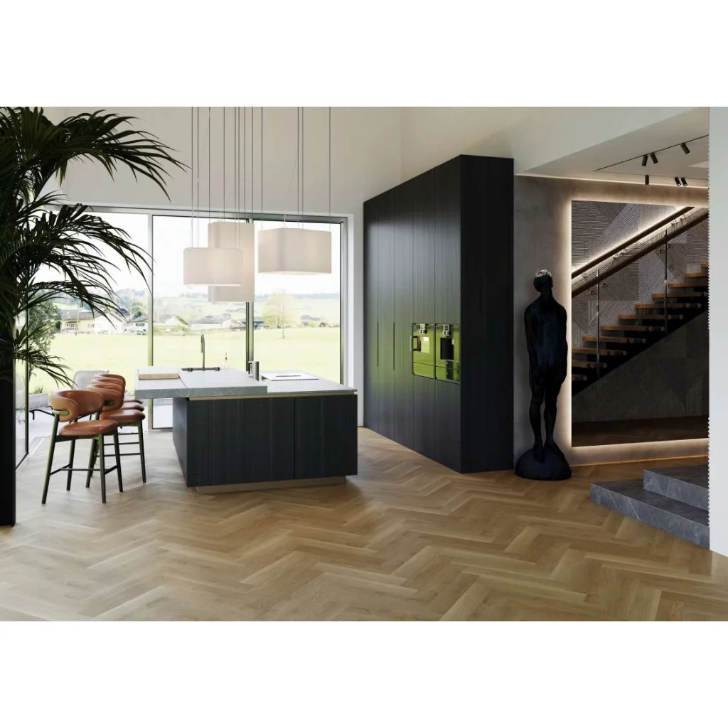 Panele winylowe ze zintegrowanym podkładem Jodełka Brittany Klasa 31 5 mm, EVCC40XO-0525-4V-03TE-111, Panele winylowe, Herringbone, VinCore