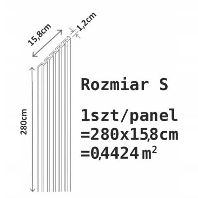 Lamele Czarne Półmatowe S 310, 120041958