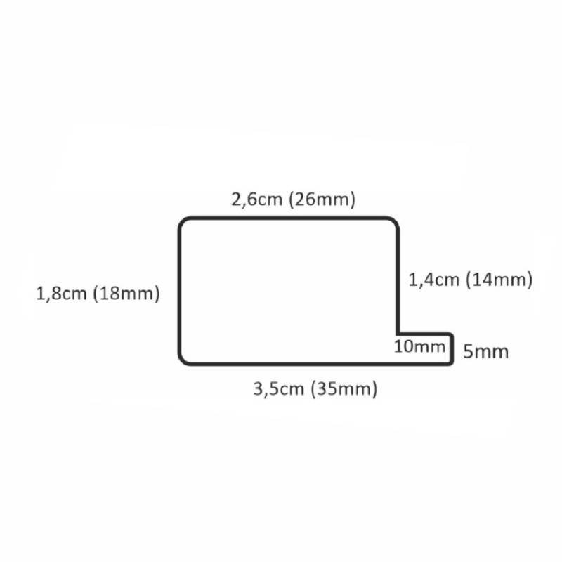Listwa startowa Czarna Półmatowa Lewa M 310, 120036224 - 2