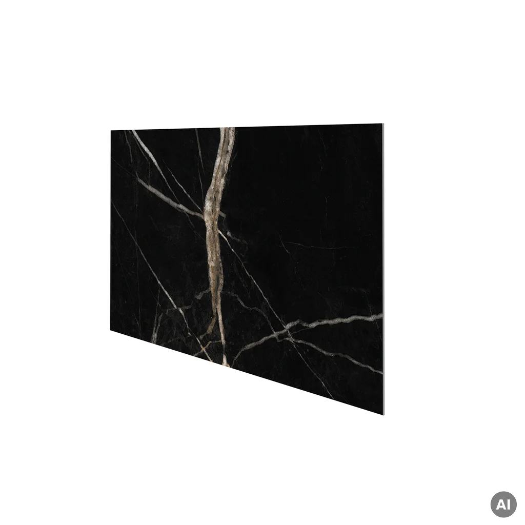 Panele ścienne Calacatta Black 30x60 Marmur Czarny Kamień Połysk 6053390, EC53390, Panele ścienne, Vilo SPC, Vilo