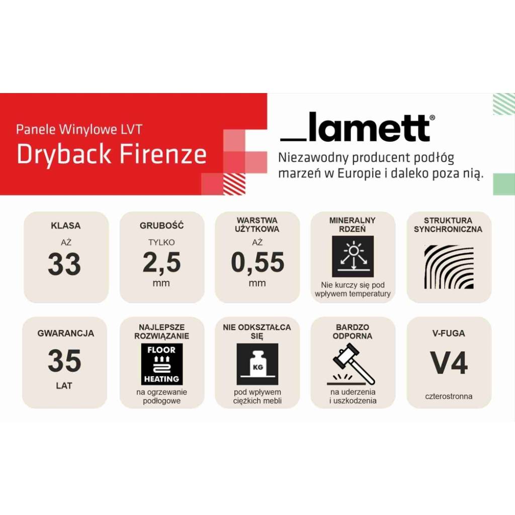 Panele winylowe LVT Firenze dryback Tiles Marmo Scuro Klasa 33 2.5 mm, FIR T-4056-304x609-DB, Podłoga winylowa, Dryback Firenze Tiles, Lamett ParquetVinyl