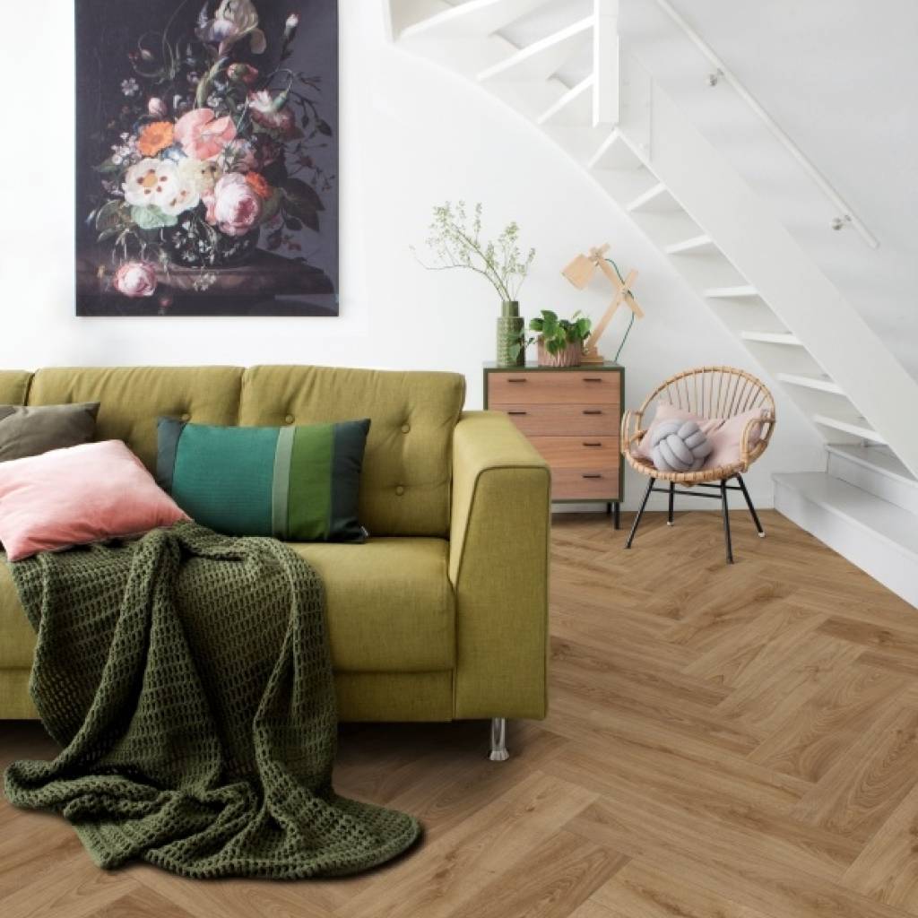 Panele winylowe z podkładem SPC LVT Dąb Kentucky Honey B 83583 Klasa 33 6 mm, 400096640, Podłoga winylowa, Jodełka LVT Unilin, Unilin