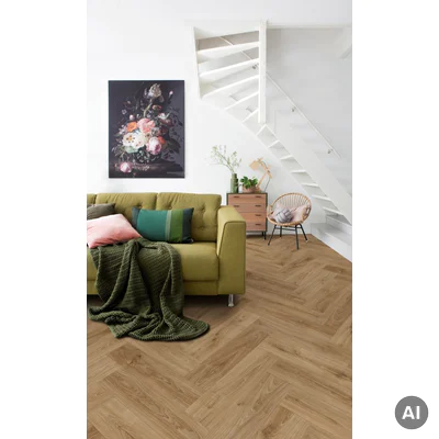 Panele winylowe SPC LVT z podkładem Dąb Kentucky Honey Klasa 33 6 mm, 400096640