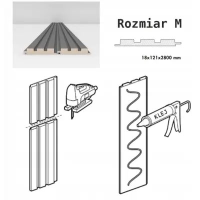 Lamele Szary Matt Soft Touch Grey M 729, 120026934