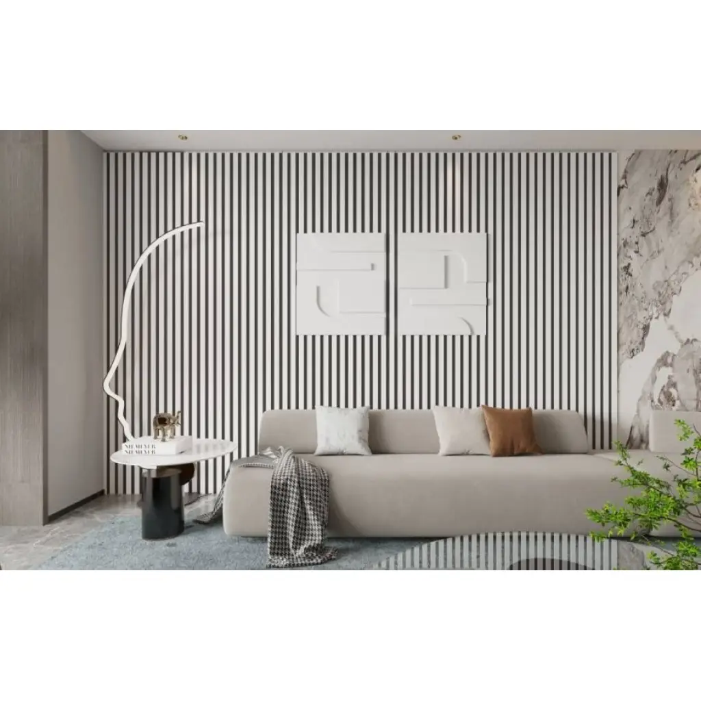 Lamele Akustyczne Czarno-Białe na Filcu L 231, 120044189, Lamele, Lamele akustyczne MDF, AGT