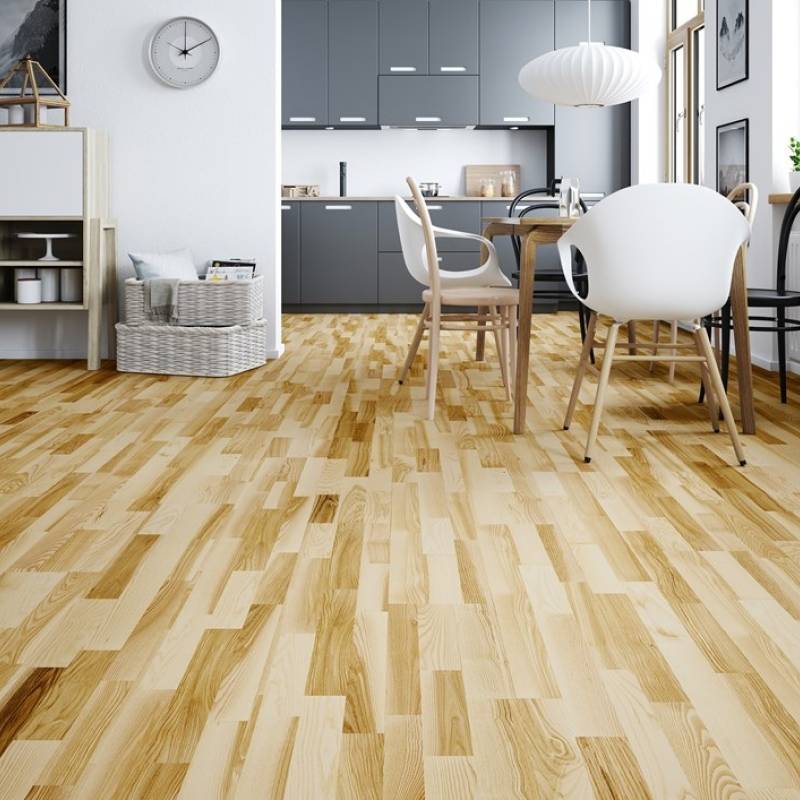 Deska barlinecka 3-lamelowa Jesion Standard BKW-JES3-LEK-XXX-K10207-T 10 mm