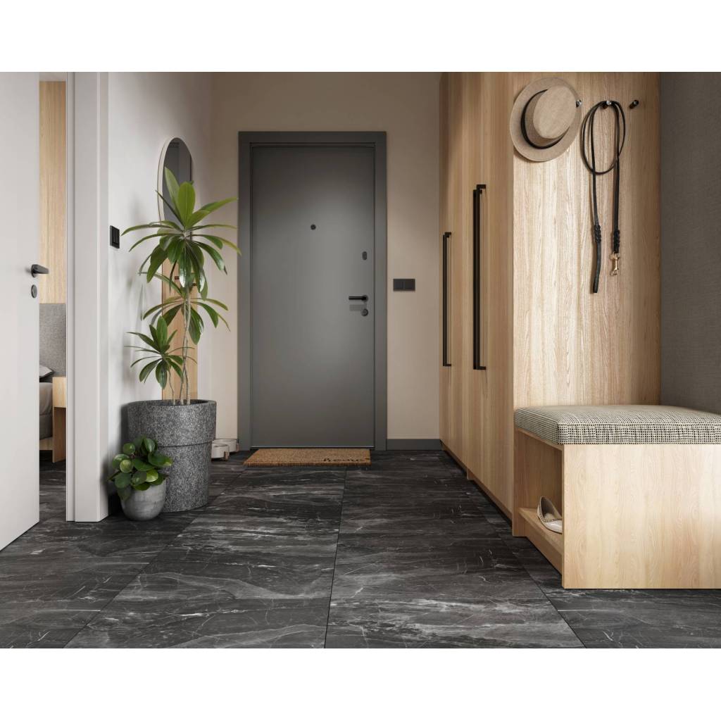 Panele winylowe SPC Dark Stone 60x60 Kamień Szary Ciemny Matowy 6067238 Klasa 33 5 mm, Panele winylowe, Vilo SPC Floor, Vilo