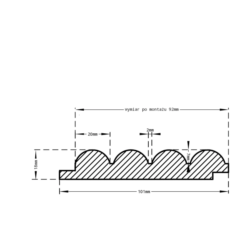 Lamele kolorowe Supra Mat Macaron Green O 3015 Oval, 1200421