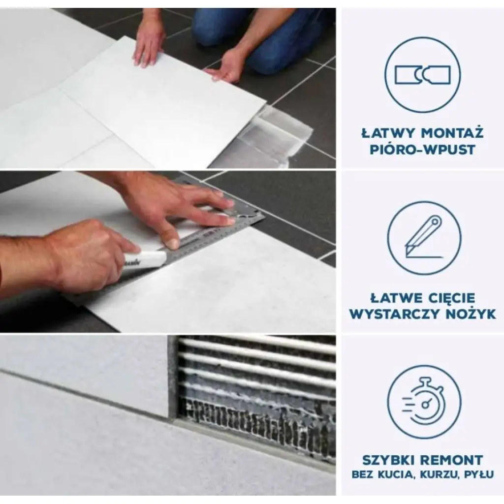 Panele winylowe Paino Mouse Grey 51039 Klasa 34 3.2 mm, Panele winylowe, Ceramin, Classen