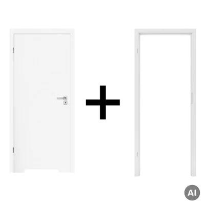 Komplet drzwi + Ościeżnica regulowana 95-114 Norma Decor 1 lewe 80cm Zawias motylkowy bezprzylgowe WC, 100073577, 100073604