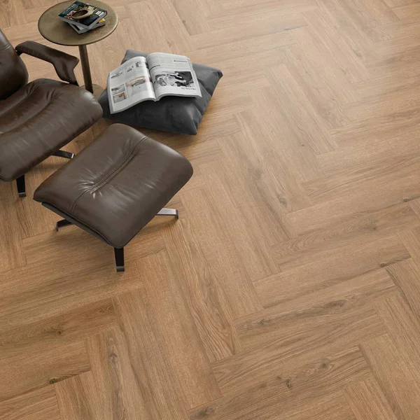 Panele podłogowe Reseclif Jodełka Ciemny 8 mm AC5, 64919 -