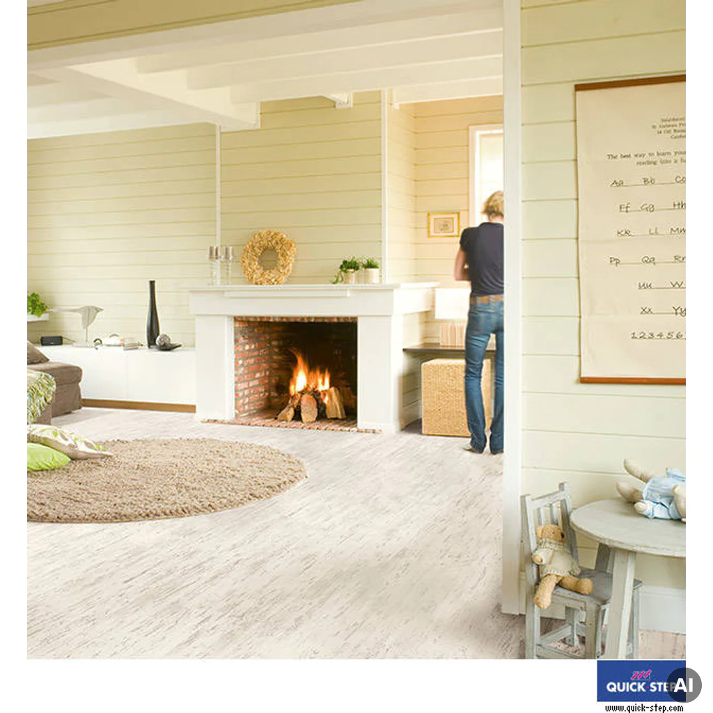 Panele Podłogowe Sosna Biała Szczotk V4 UF1235 9 mm AC4, Panele podłogowe, Mega Tanie Podłogi, Quick-Step