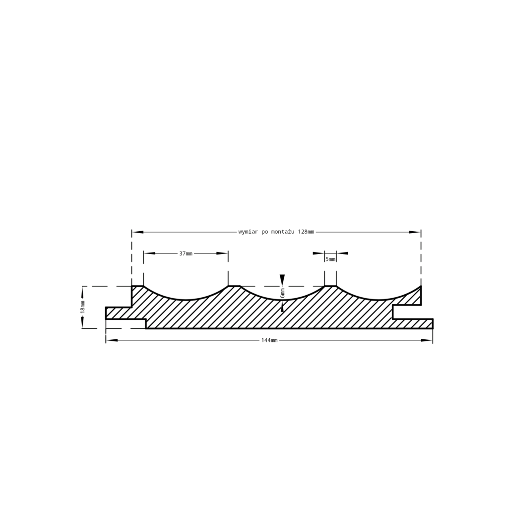 Lamele Matt Soft Touch Storm Grey U 726 Wave, 120037505, Lamele, Lamele kolorowe, AGT