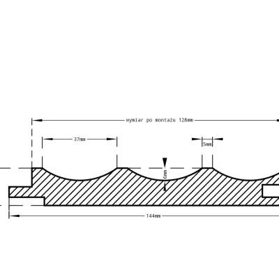 Lamele kolorowe Matt Soft Touch Relax Green U 735 Wave, 120037612