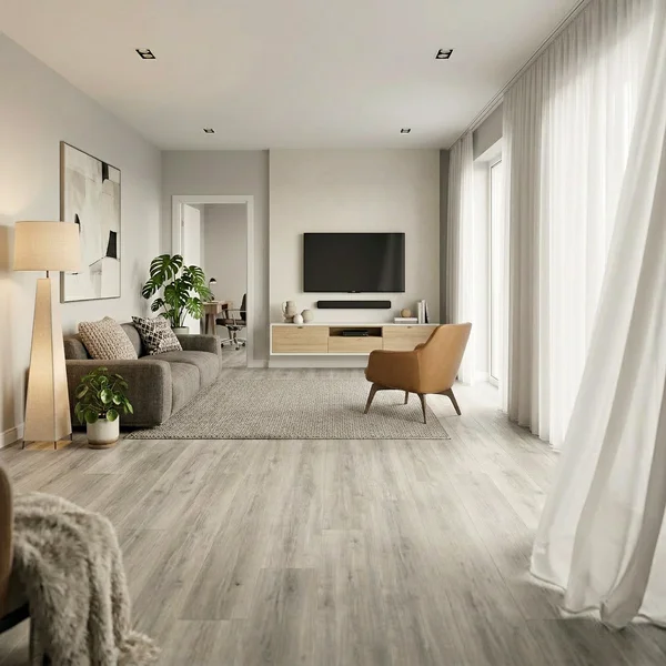 Panele Winylowe SPC LVT z podkładem Dusty Grey Szary 5 mm K