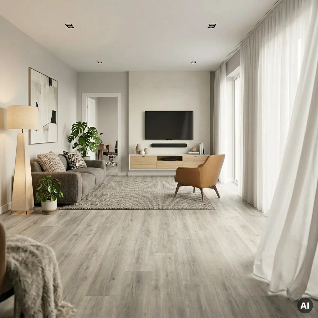 Panele Winylowe SPC LVT Dusty Grey z podkładem DOU-603-IB Klasa 33 5 mm, Panele winylowe, Douro + Podkład, Douro