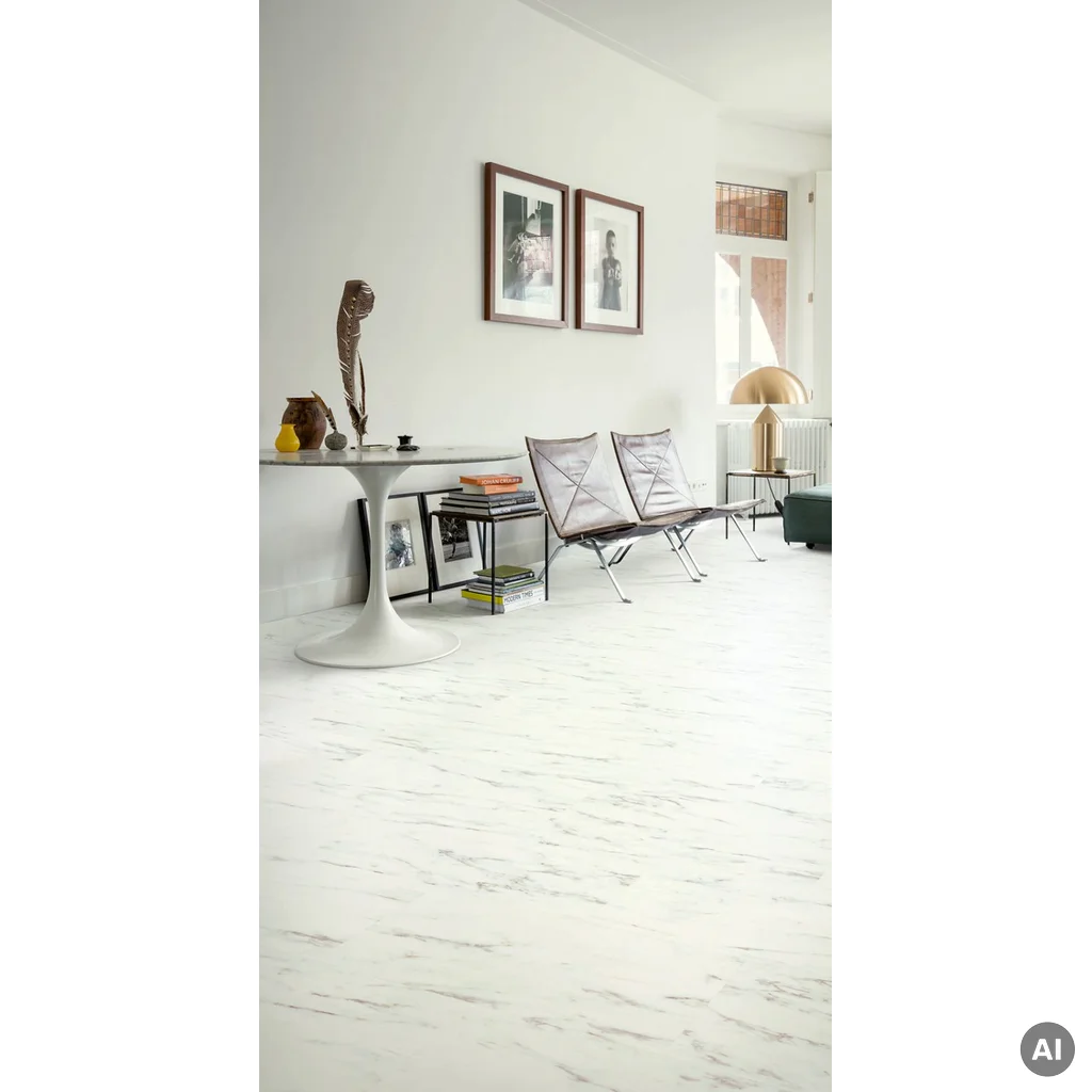 Marmur Carrara biel V4 kl 33 5 mm 5 mm Klasa 33, AVMT40136, Marmur Carrara biel V4 kl 33 5 mm, Alpha Vinyl Tiles, Quick-Step