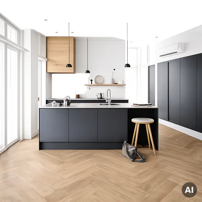 Panele winylowe SPC LVT z podkładem Dąb Tucker Beige Klasa 33 6 mm, 400096639
