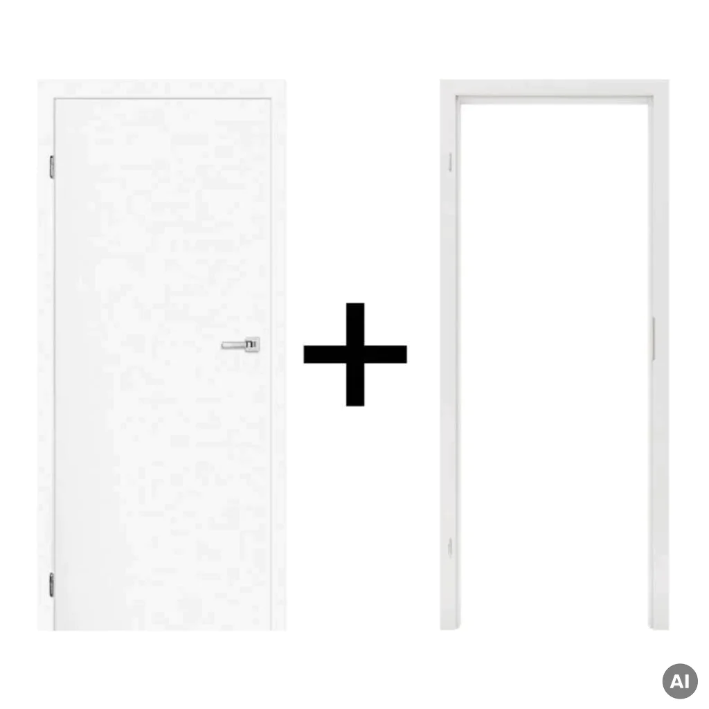 Komplet drzwi + Ościeżnica regulowana 95-114 Norma Decor 1 lewe 80cm Zawias motylkowy bezprzylgowe, 100073568, 100073604, Zestaw, Norma Decor, Invado