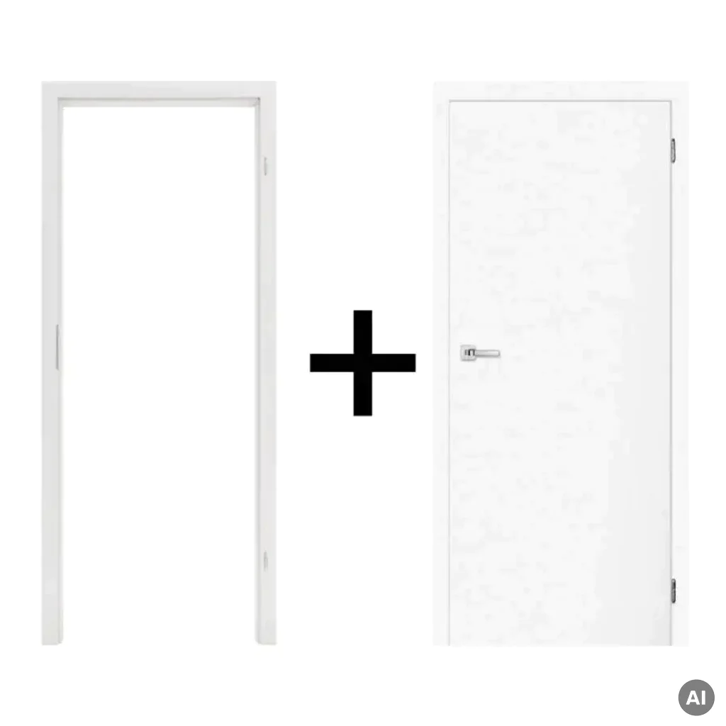 Komplet drzwi + Ościeżnica regulowana 95-114 Norma Decor 1 prawe 80cm Zawias motylkowy bezprzylgowe, 100073569, 100073608, Zestaw, Norma Decor, Invado