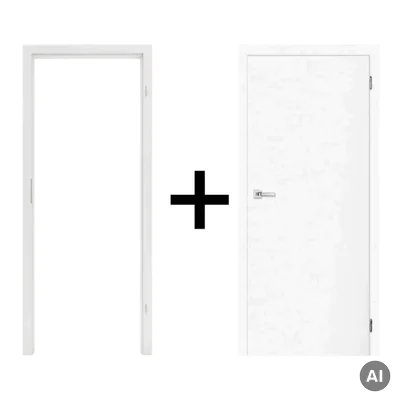 Komplet drzwi + Ościeżnica regulowana 95-114 Norma Decor 1 prawe 80cm Zawias motylkowy bezprzylgowe, 100073569, 100073608