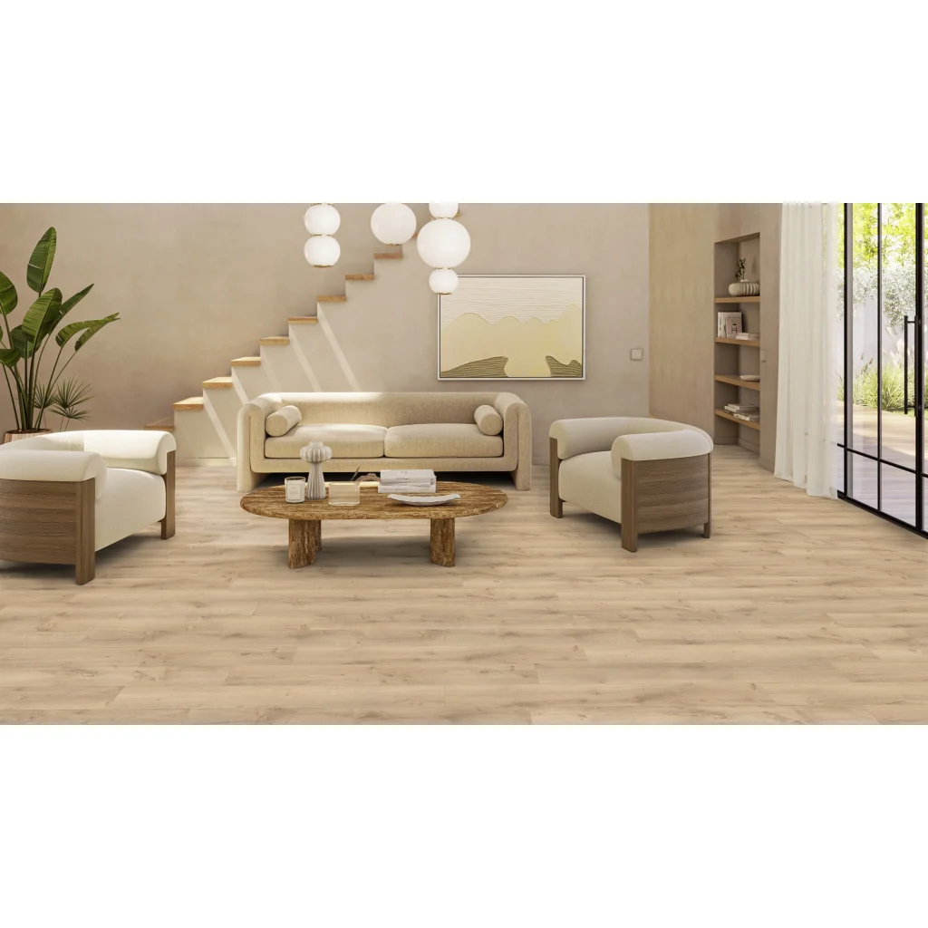 CLASSICS Rustic Oak Beige 1200 x 200mm  Klasa 33 2.5 mm, 24502025, Panele winylowe LVT Tarkett Rustic Oak Beige – dąb rustykalny, klejone, wysoka odporność, Tarkett