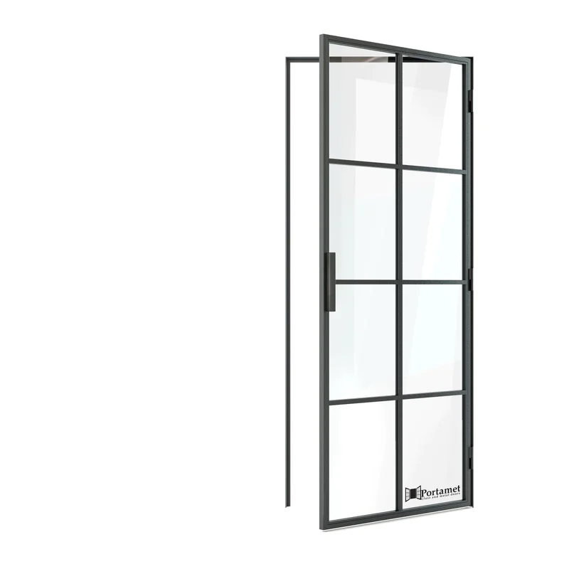 Drzwi loftowe Portamet Oslo 80 Prawe Szyby przezroczyste 4x2