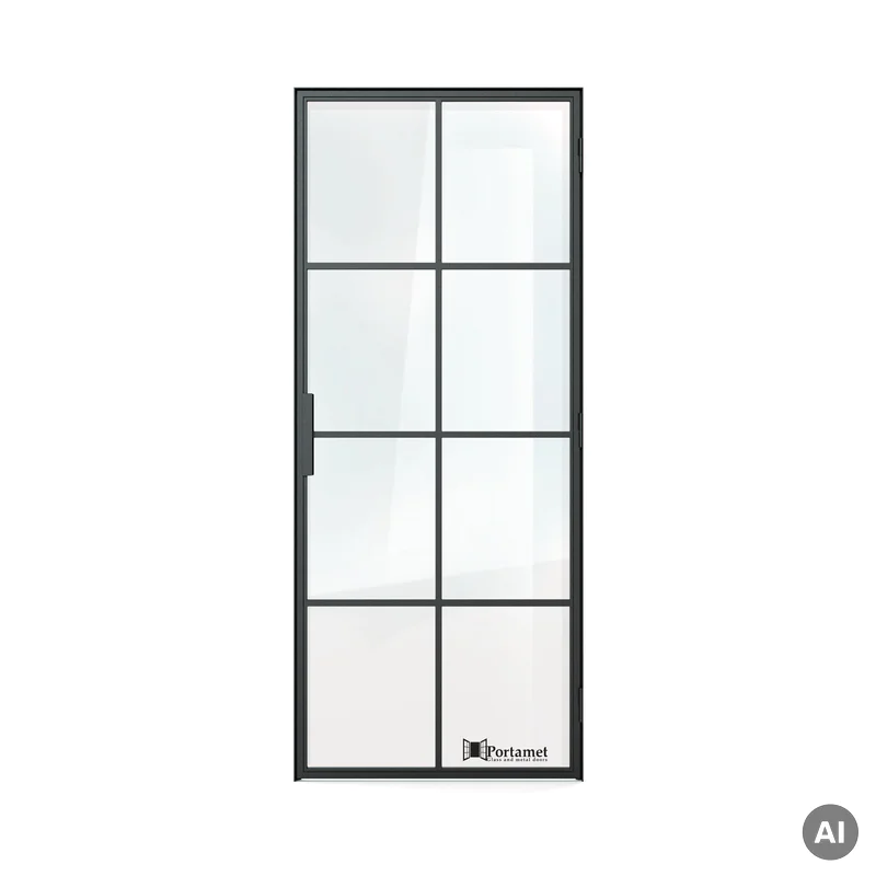 Drzwi loftowe Portamet Oslo 80 Prawe Szyby przezroczyste 4x2